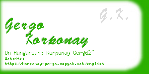 gergo korponay business card